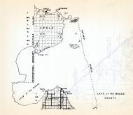 Lake of the Wood County, Angle, Lakewood, Garden Island, Penasse, Lude, Minnesota State Atlas 1954